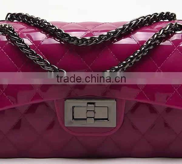Ling Grid Chain Jelly Handbag Fashion photo-3