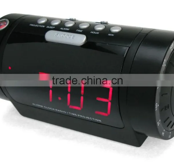 Top Selling Rotary Projector AM FM Analogue Alarm Clock Radio photo-2
