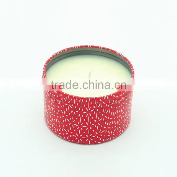 Red Scented Travel Tin Candle/Aromatic Metal Tin Candle and Metal Lid photo-6