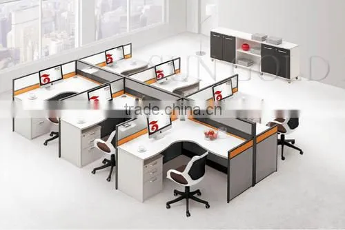Modern Y Shaped 6 Person Office Workstation,call Center Partition (SZ-WSB326) photo-4