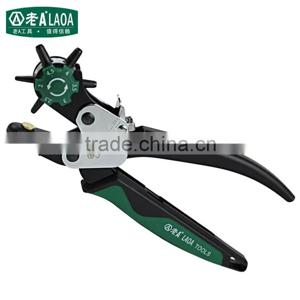LAOA High Quality New DIY Ergonomic Leather Hole Punches 6 Sizes Revolving Leather Punch photo-6