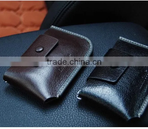 Customized LOGO Promotional Gift Genuine Leather Car Key Holder Case Wallet photo-2