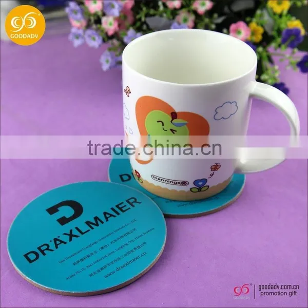 Gift Set Promotional OEM Designed Custom Blank Beer MDF Cork Coaster photo-3