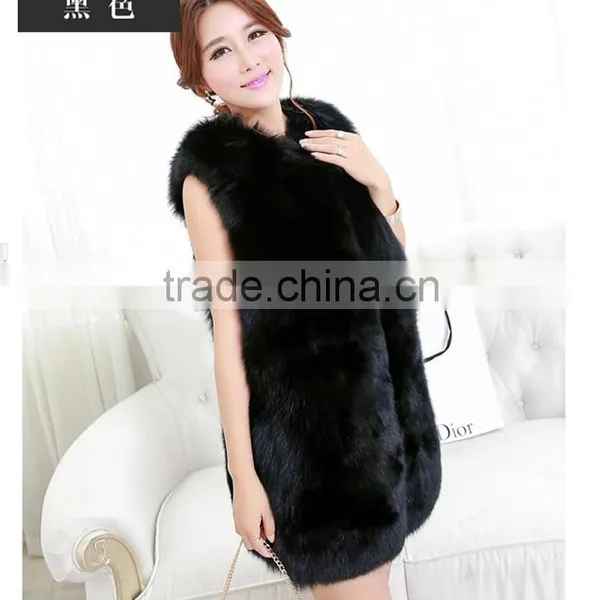 2016 High -end Autumn and Winter Women Faux Fox Fur Vest photo-2