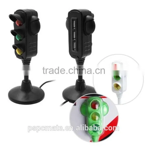 Desktop Street Traffic Stop Light USB Hub With Red Yellow Green Lights photo-4