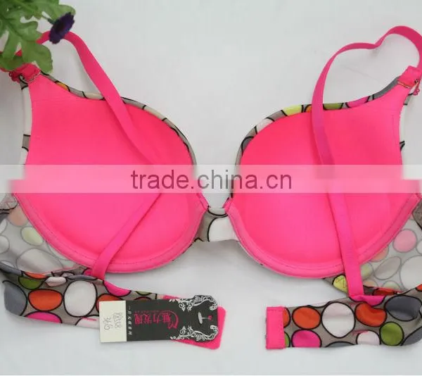 Sexy Girls Dot Print Fancy Underwear Bra photo-2