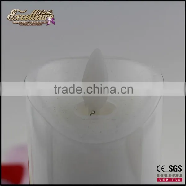 Battery Powered Candles in White-and-purple LED Candle Lamp photo-3