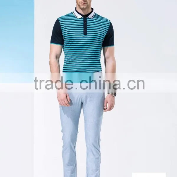 Summer New Product Men's Business Casual Short Striped Collar T-shirt With Short Sleeves photo-4