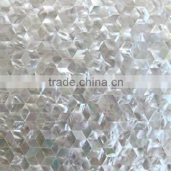 White Lip Shell Mosaic Tile, Mother of Pearl Mosaic Panel,cube Mosaic Tile