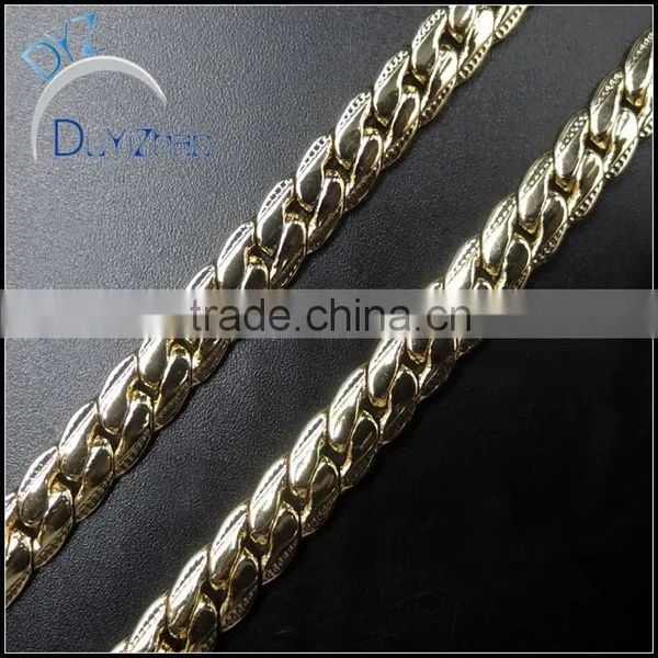 Hip Hop 18k Gold Cuban Link Chains Necklace photo-2
