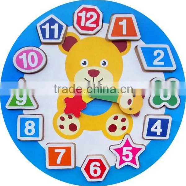 Shape Sorting Clock-wooden Clock
