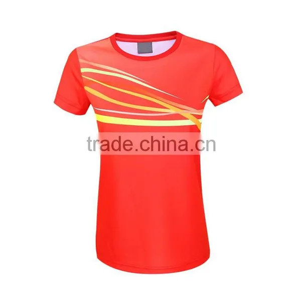 2016 Custom Wholesale Wecking Moisture Ladies Running Tshirt photo-4