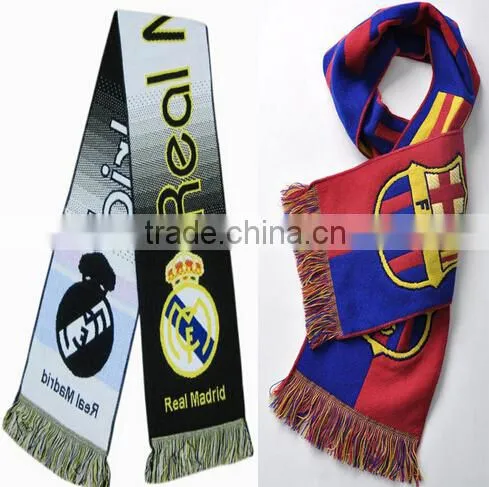 Customized 135*20cm Acrylic Knitting Fan Scarf photo-5