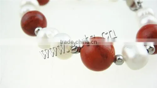 Freshwater Pearl Other Shape Golden Grass Bracelet photo-2