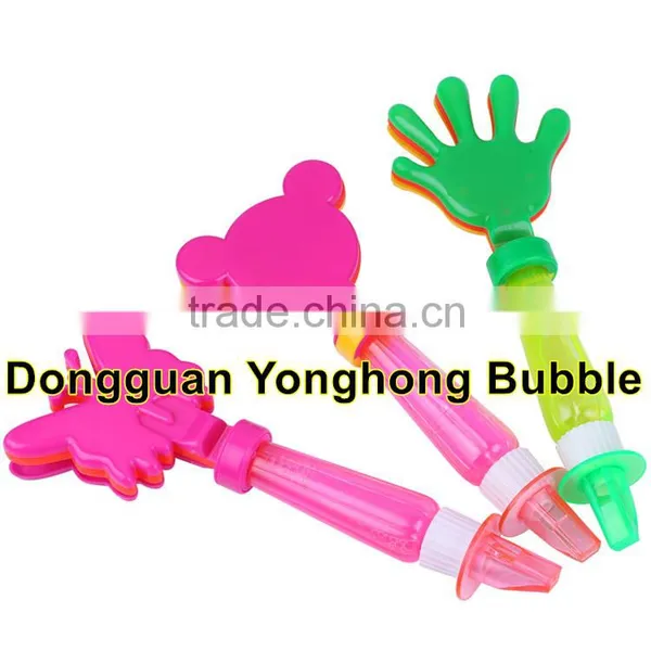 HD-452 Hand Clapper Bubble Bottle With Whistle