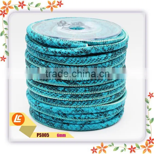 Pink 6mm Genuine Snakeskin Leather Cord for Fashion Jewelry Findings photo-5