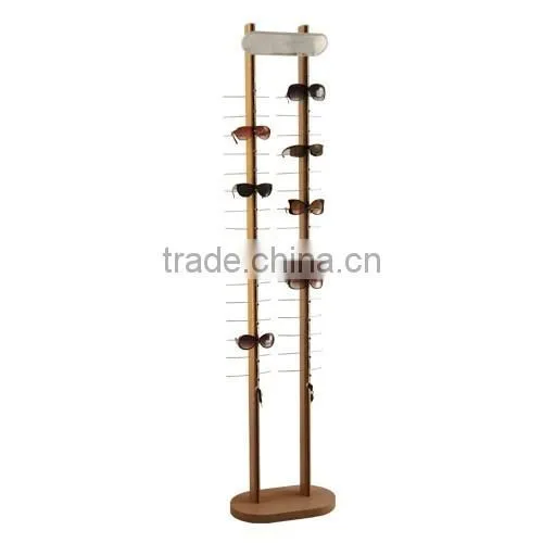Top Sale Wood Counter Sunglasses Display Rack Lockable photo-5