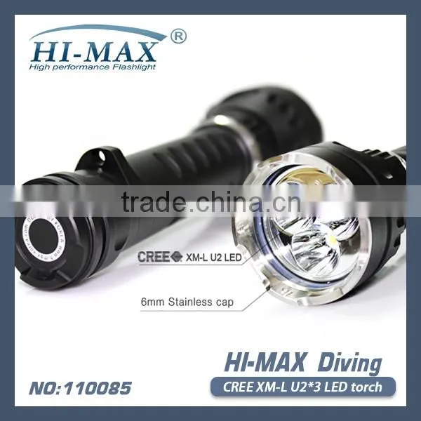 HI-MAX X 7 3000 Lumen Most Powerful U2 Long Distance Scuba Led Diving Torch Spot FlashLight Most Popular Supplier&# photo-2
