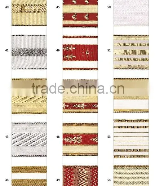 Popular Elegant Christmas Wired Ribbon for Christmas Tree Decoration photo-3
