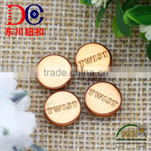 Shiny Copper Custom Logo Metal Button Jeans Rivet for Denim photo-5