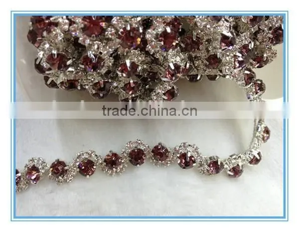 New Design Rhinestone Trim, Rhinestone Bridal Trimmings Chain