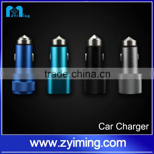 Zyiming Newest Design Stainless Steel Usb Car Charger 2 Port 5V 3.1A Dual Usb Car Charger for Mobile Phone photo-5