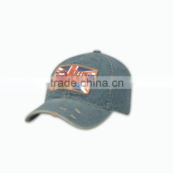 OEM Cheap Fashion Jean Fabric Best Quality Baseball Caps Wholesale photo-2