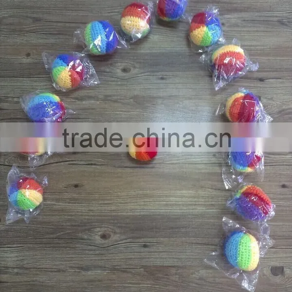Crochet Rainbow Beads,handmade Balls for Babies and Decoration