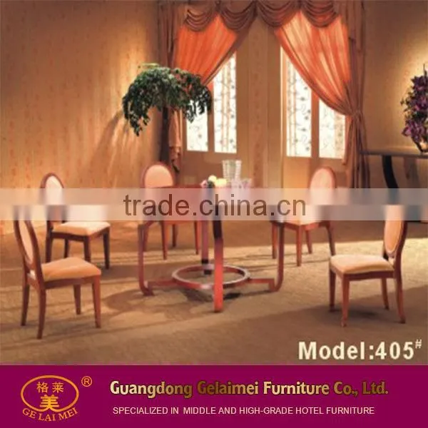 412 Lobby Chair Restaurant Wooden Royal Design Modern Dining Set photo-5