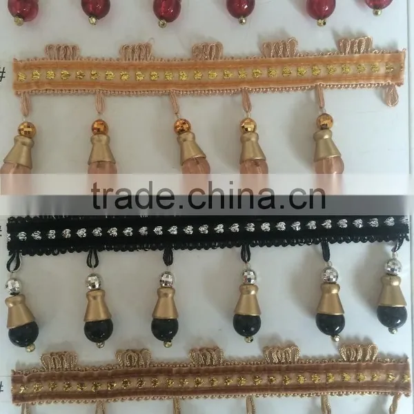 [YZLACE] Tassels Lace Curtains Wholesale 10002 photo-2