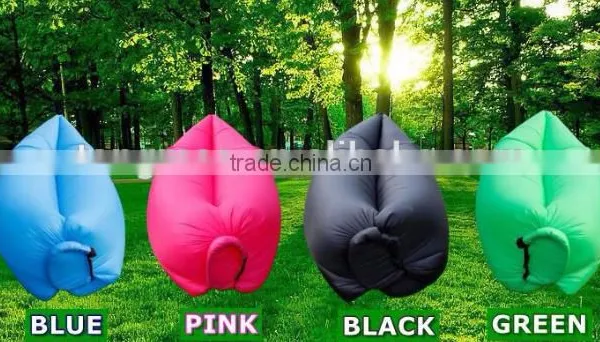 Inflatable Outdoor Air Sleep Sofa Couch Portable Furniture Sleeping Hangout Lounger Imitate Nylon External Internal PVC photo-2