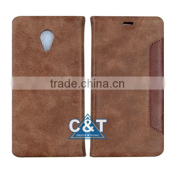 C&T PU Leather Wallet Flip Cover for Sony Xperia e4 photo-5