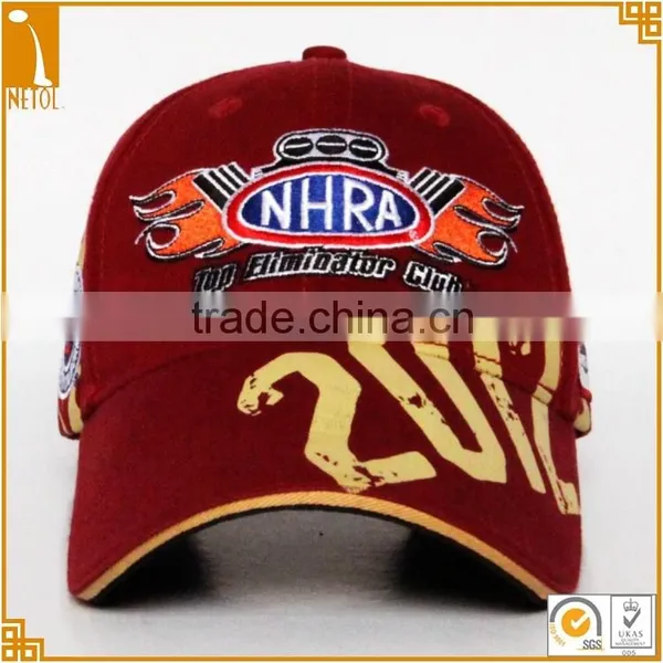 Good Quality 6 Panel Printed Embroidered Car Racing Custom Baseball Caps photo-2