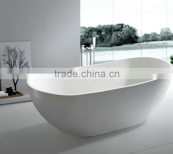 CUPC Certification Freestanding Artificial Stone Solid Surface Bathtub,artificial Stone Freestanding Bath Tub photo-4