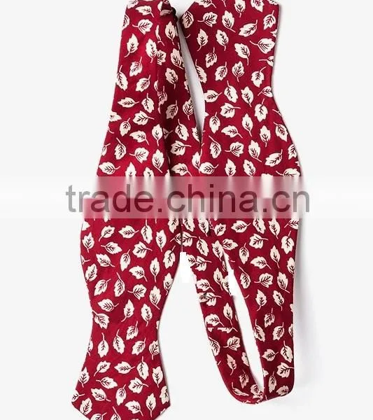 2016 Latest Custom Made Floral Printed Diamond Self-tie Cotton Bow Ties photo-2