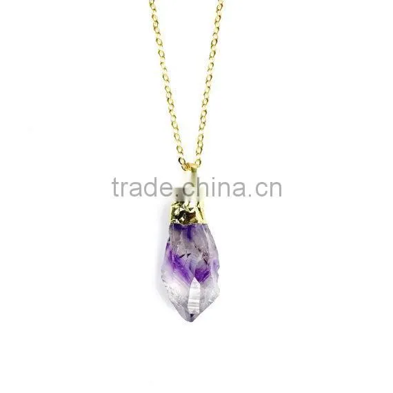 Falak Gems Amethyst Pendants - Raw Amethyst Amethyst Pendant
