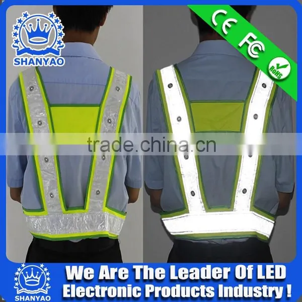 2016 Hot Selling LED Refletive Vest For Road Safety At Night photo-3