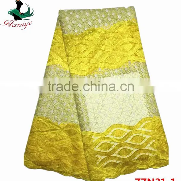 Latest Design China Supplier African Lace Fabrics 5 Yards ZZN21 photo-2