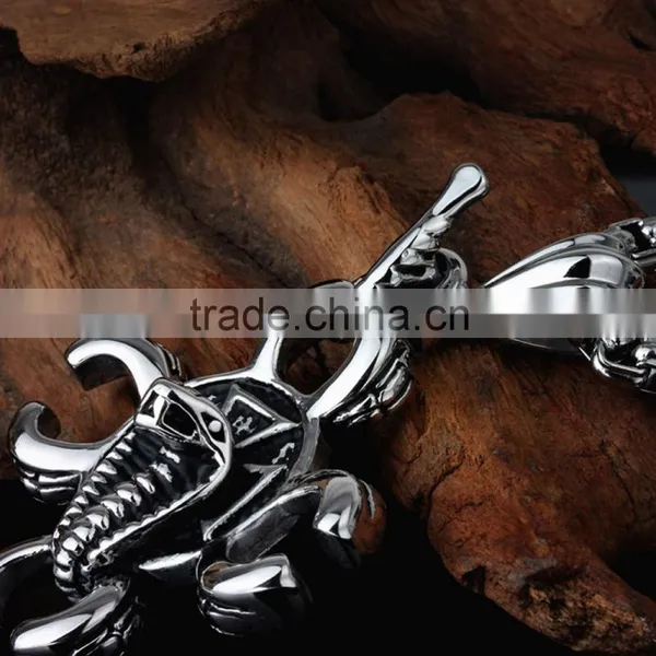 Unique Design Stainless Steel Snake Shape Charm Pendant photo-4