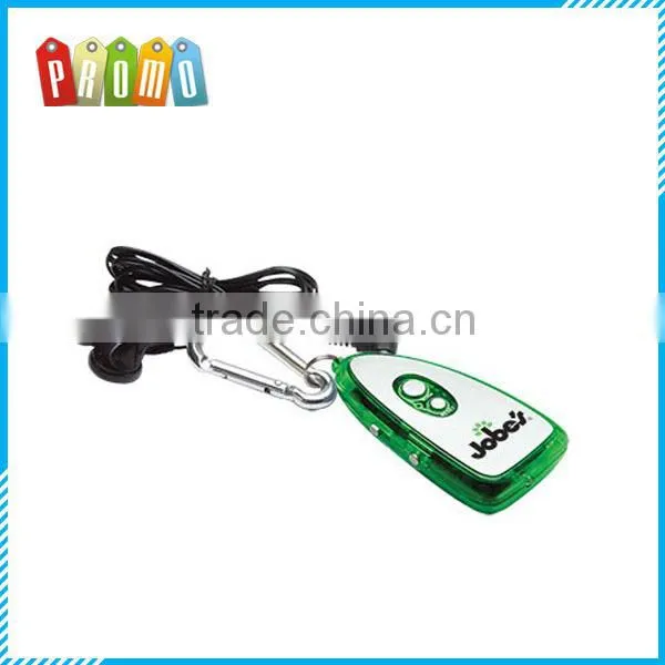 3"x1-1/2"x3/8" custom transparent plastic Carabiner Radio Light