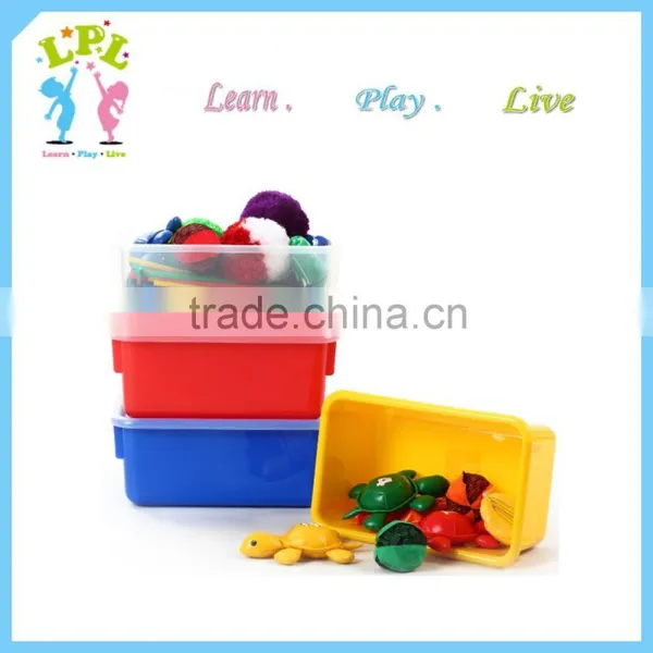 New pp Toy Storage Box Classroom Storage Stackable Box With Lid photo-6