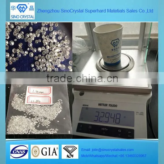 Sino-crystal White CVD Diamonds HPHT Diamond Lab Grown Jewellery Diamond for Sale