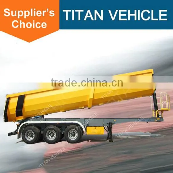 Titan 3 Axles U Shape 60 Tons Tipper Truck Trailer Dump Trailers photo-5