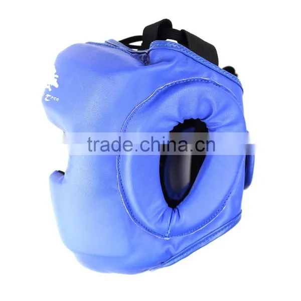 Leather Head Guard Helmet Blue OEM photo-5