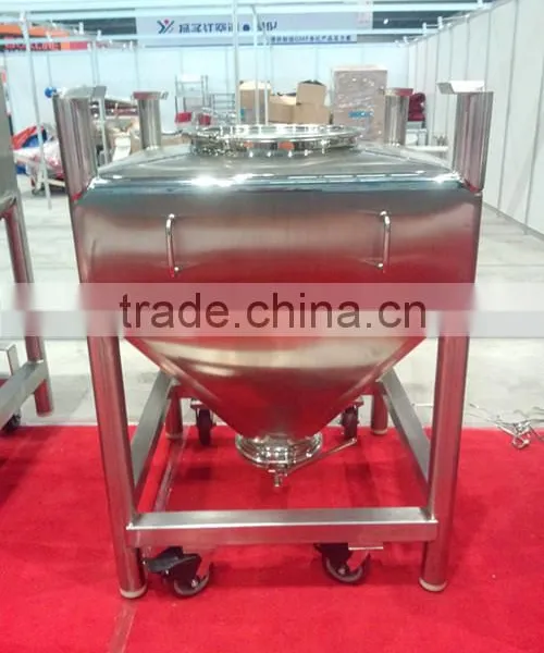 Customized High-qulity Stainless Steel SUS 304 SUS 316L Pharmaceutical / Medical /Mixing Square Hopper / Turnover Hopper photo-3