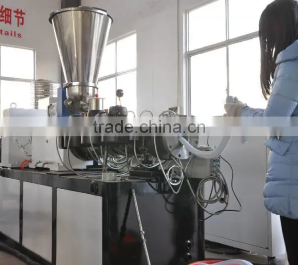 PVC Pipe Conical Plastic Twin Screw Extruder Machinery photo-4