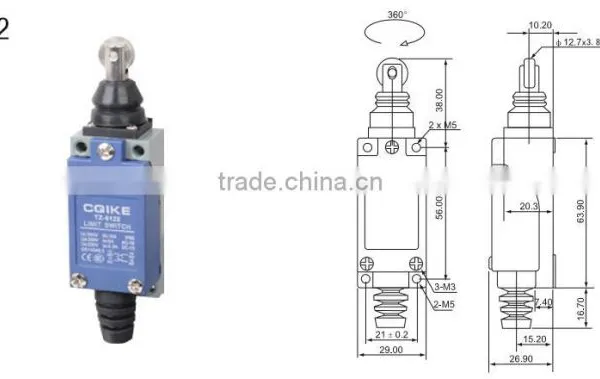 TZ-8122 Limit Switch Waterproof Oilproof High Temperature IP65 Comply With IEC60529 TZ-8 Limit Switch photo-2