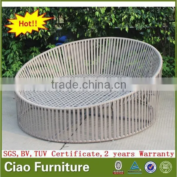 Outdoor Sunbed Fabric Outdoor Garden Sofa Round Bed photo-5