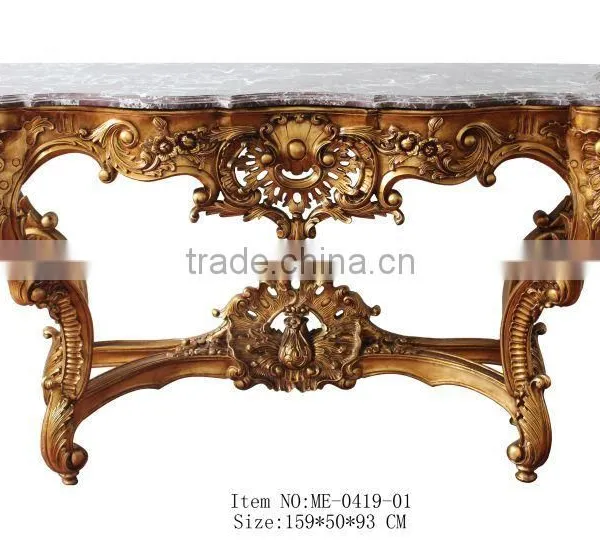 Living Room Furniture Set Antique Console Table With Framed Mirror photo-4