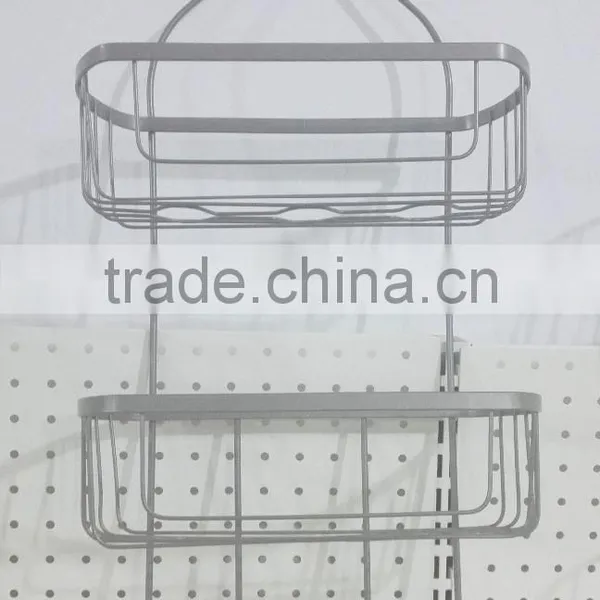 2 Tier Matel Wire Rectangular Hanging Storage Wire Basket/shower Caddy photo-3